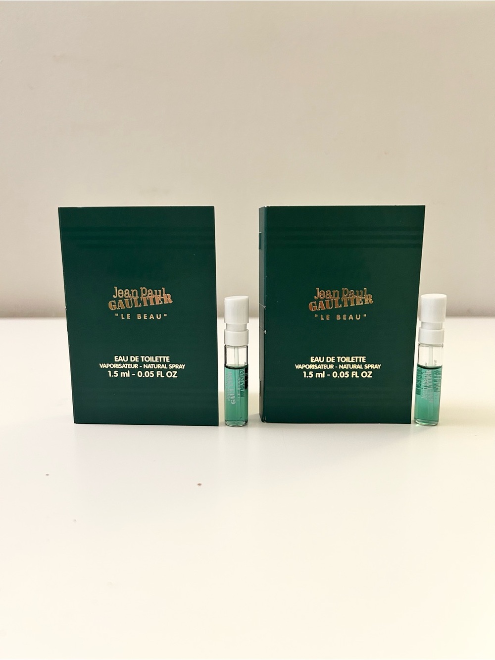 🌸JEAN PAUL GAULTIER Le Beau EDT Vial Spray Sample 1.5 mL x 2